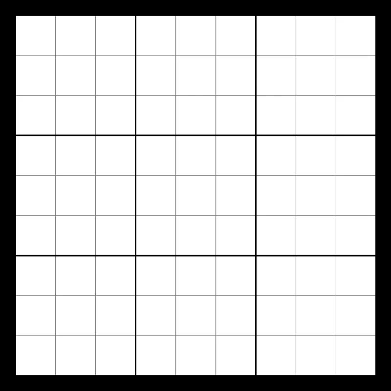 Grille vierge du Sudoku