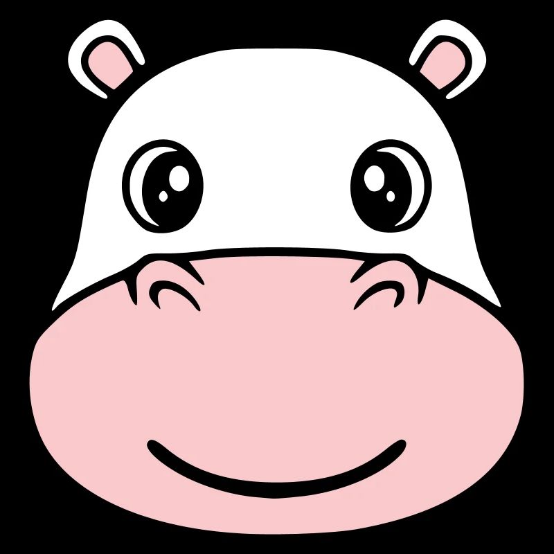 Nilpferd Kopf Gesicht Maske Lächeln