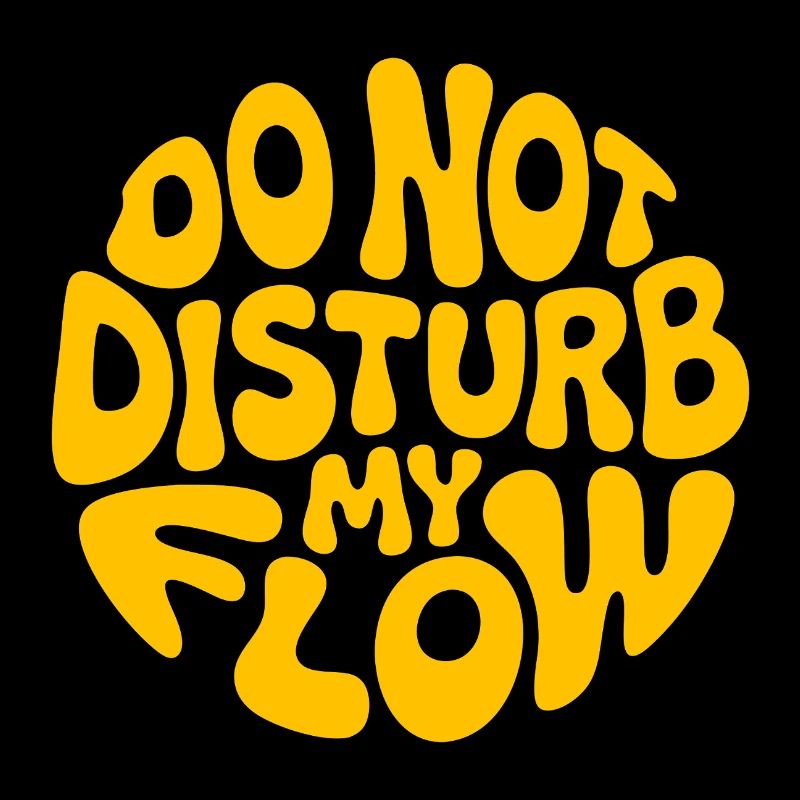 Ne dérange pas mon flux jaune marqué