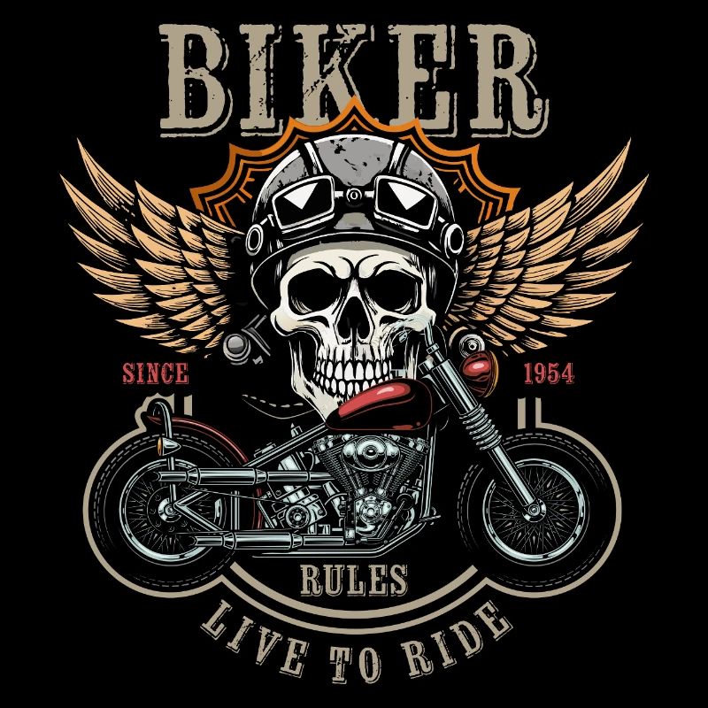 Biker Rules - Since 1954 - Live to Ride
