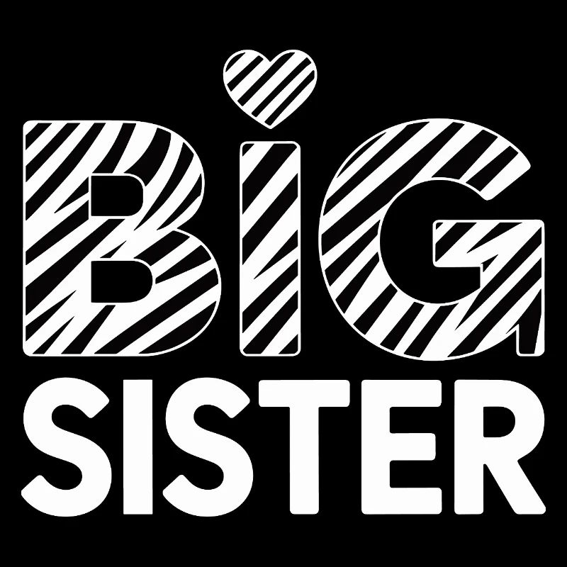 Big Sister Zebra Stripe Design