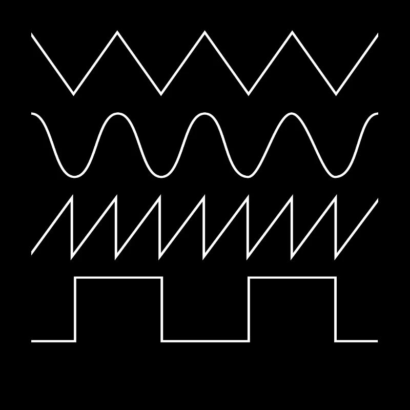 Synthesizer Waveforms (white font) #1