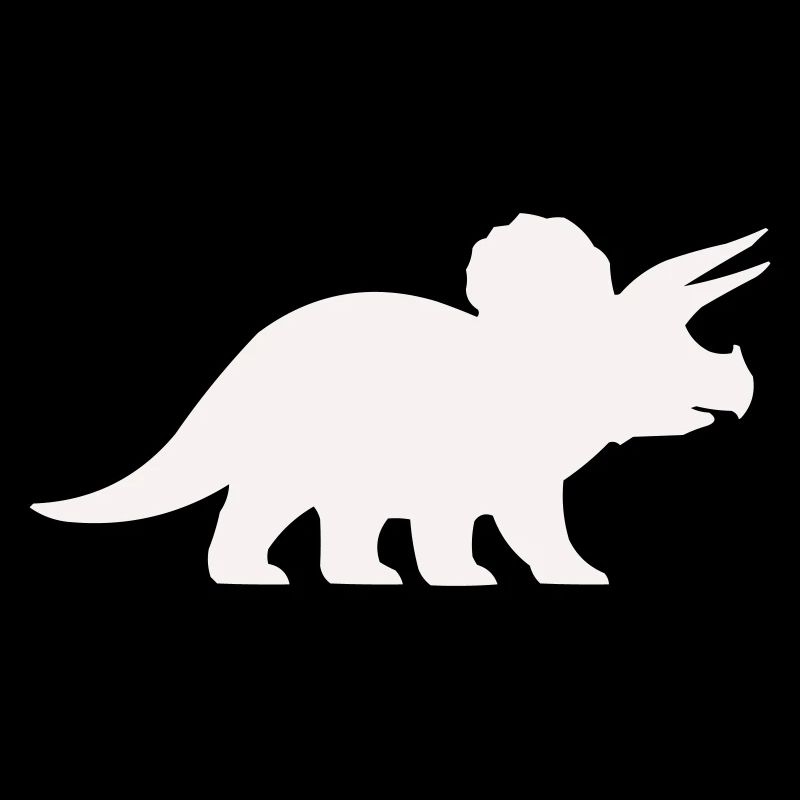 Triceratops Silhouette – Minimal-Dino