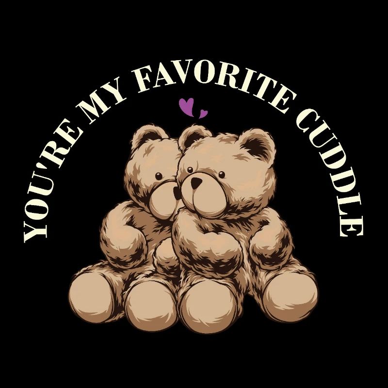 Vous êtes mon câlin préféré – Couple de Teddy Mignons