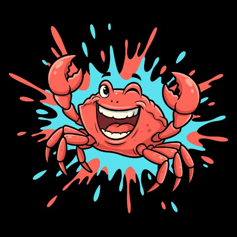 Éclaboussure couleur du crabe rieur