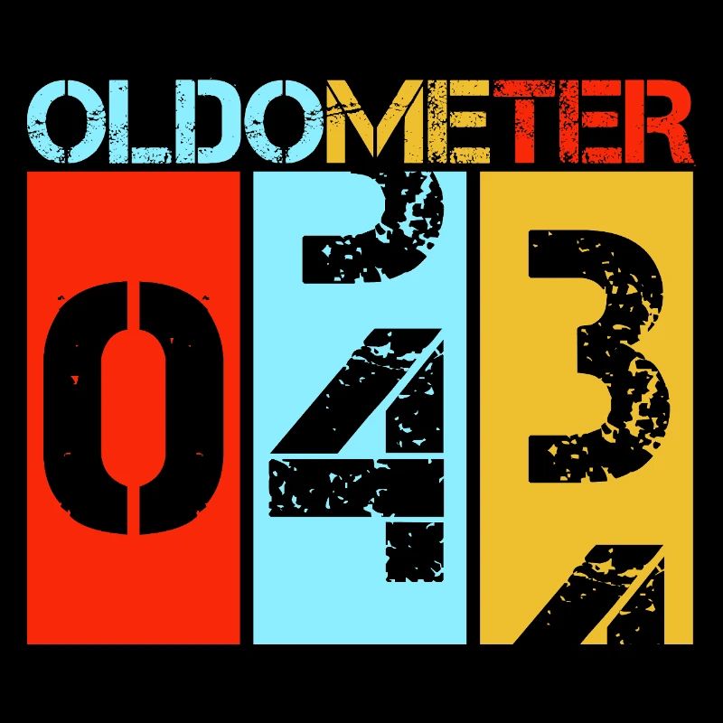 Oldometer 43 Retro Vintage 43rd Birthday Design