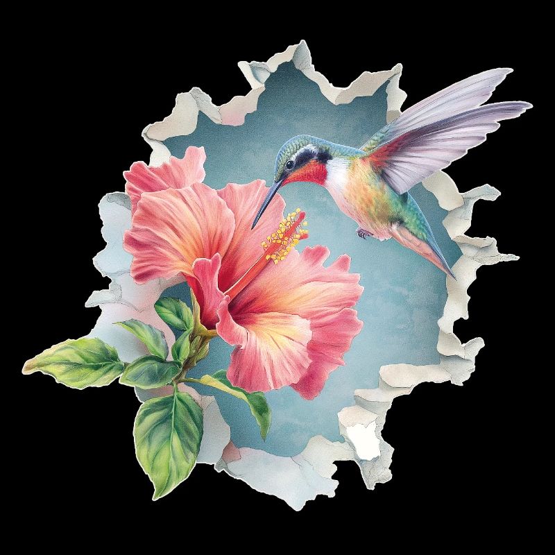 Colibri avec des fleurs
