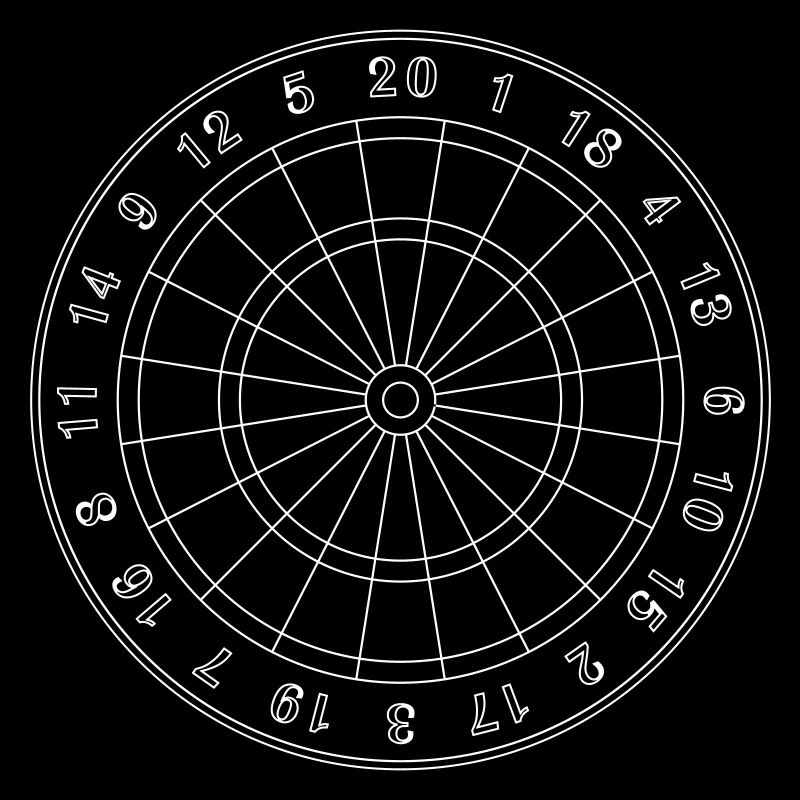 Cible de fléchettes – Dartscheibe