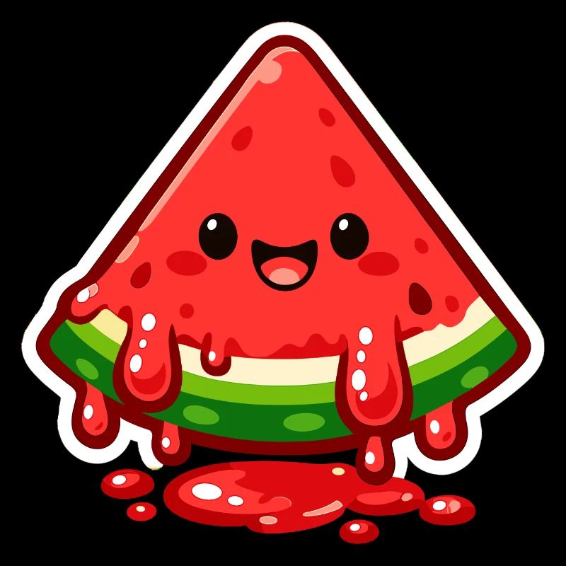 Fröhliche Wassermelone Slice