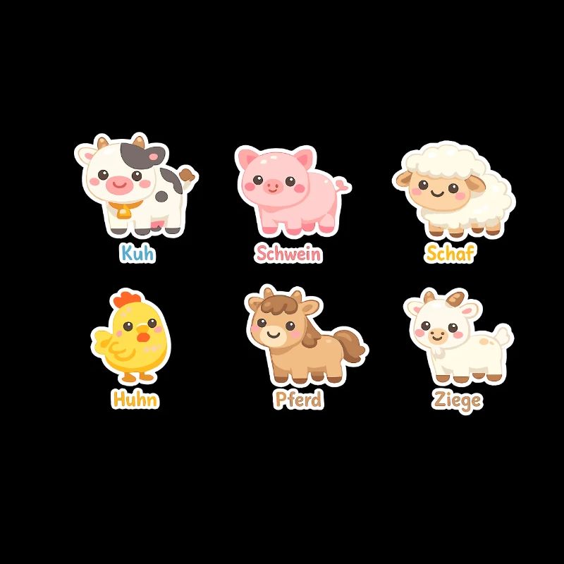 Kuschelige Tierfreunde Stickerset