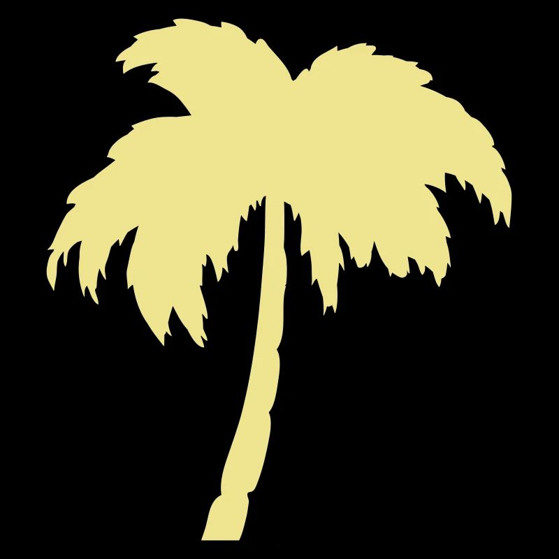 Silhouette de palmier jaune