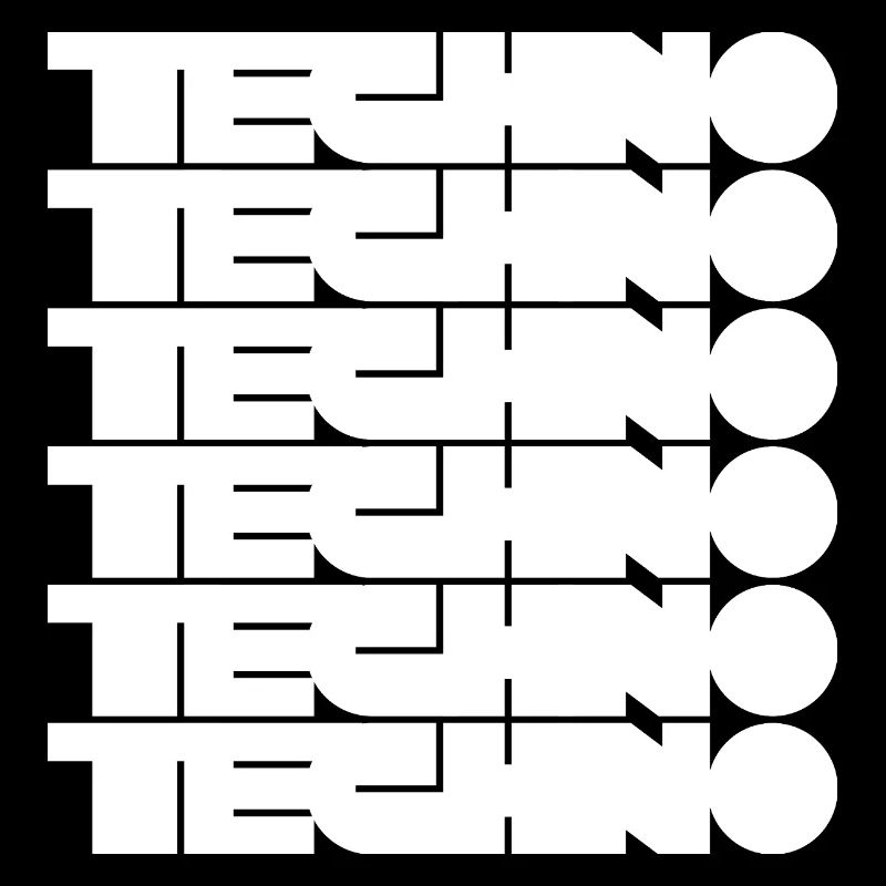 Techno Music Bold Abstract Geometry Logo