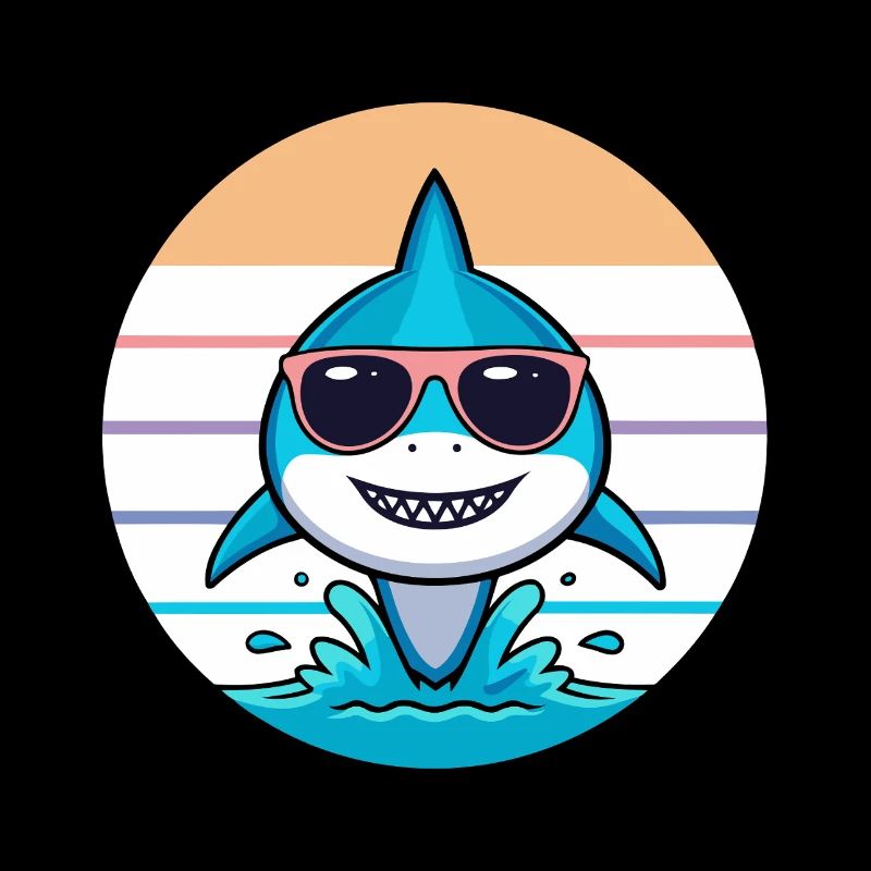Requin pastel lunettes de soleil