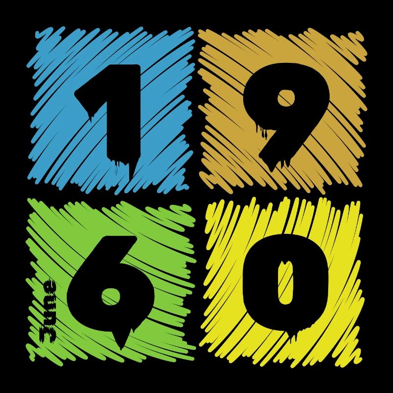 66. Geburtstag Farbige Patches since 06/1960