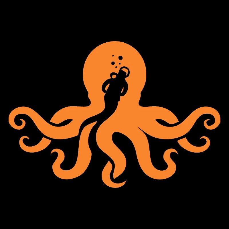 Orange Octopus Diver