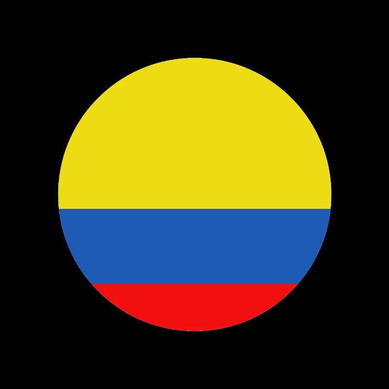 Drapeau rond de la Colombie
