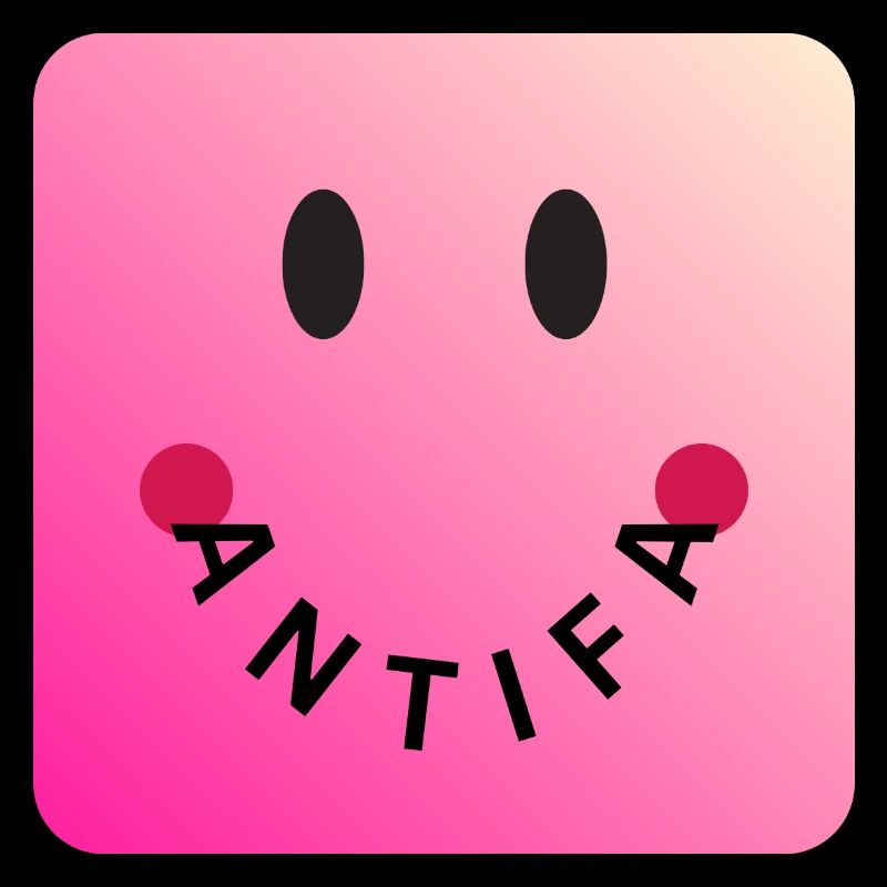 Friendly Antifa Pink | Gradient Smile Typo
