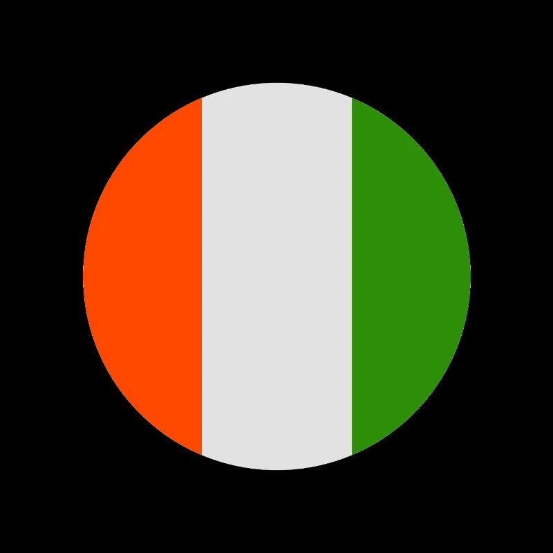 Drapeau irlandais rond