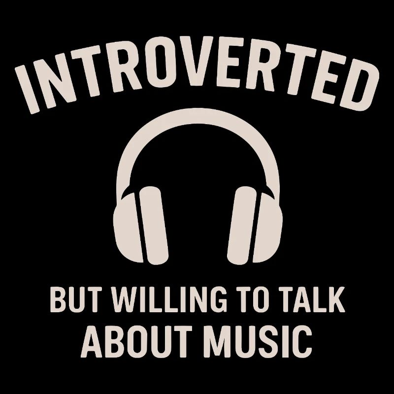 Musik Introvertiert Kopfhörer Shirt