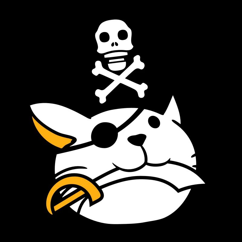 Mignon Pirate Cat Buccaneer Oeil Patch Chapeau Sabre