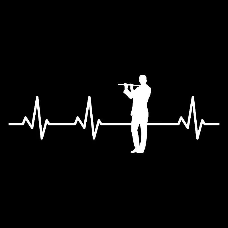 Flute player pulse line ECG