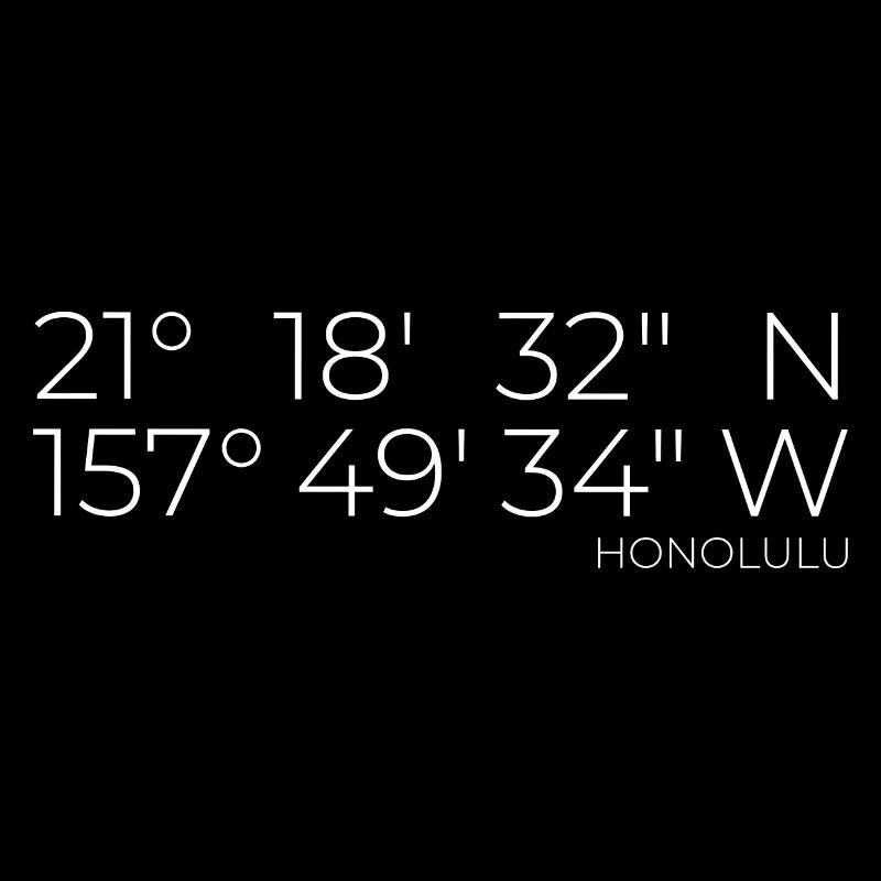 Coordinates: Honolulu, Oahu, Hawaii