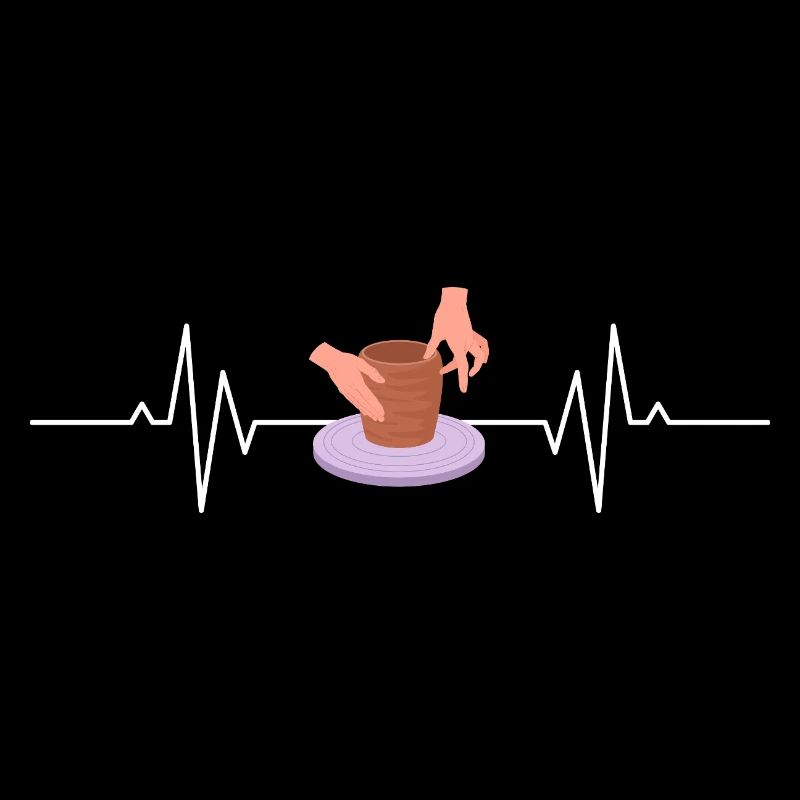 Ceramic Heartbeat Handmade Art