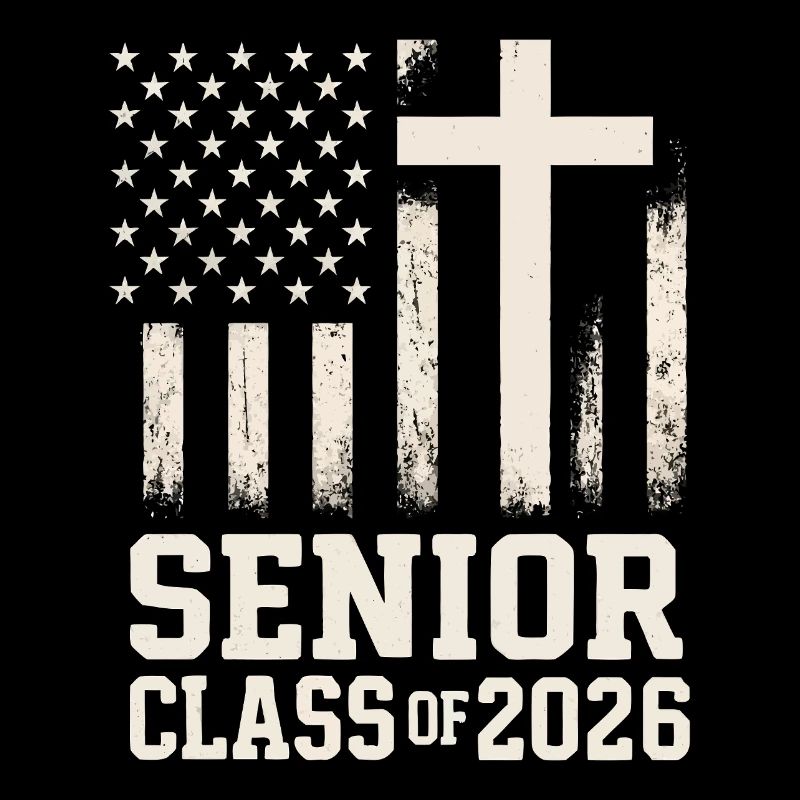 Senior Class 2026 Cross Flag