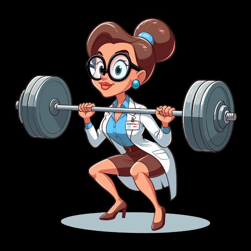 Intelligenz Training witzig Gym Frau Geschenk