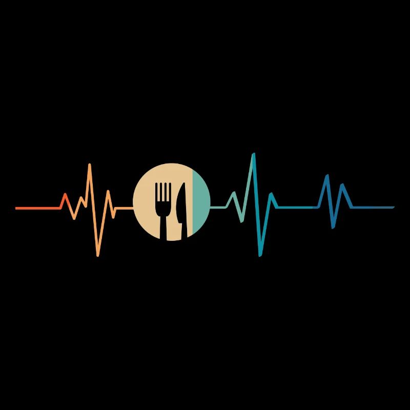 Retro Heartbeat Löffel und Gabel