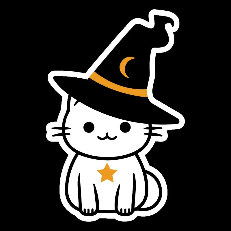 Chat sorcière d'halloween