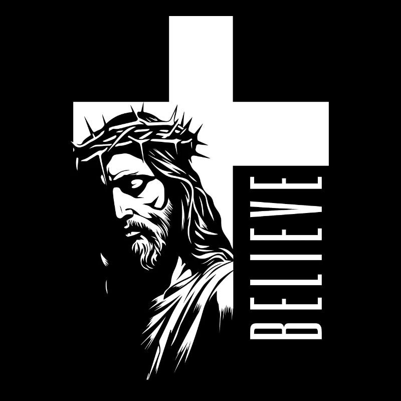 Jesus - Believe: Starkes Glaubens-Design