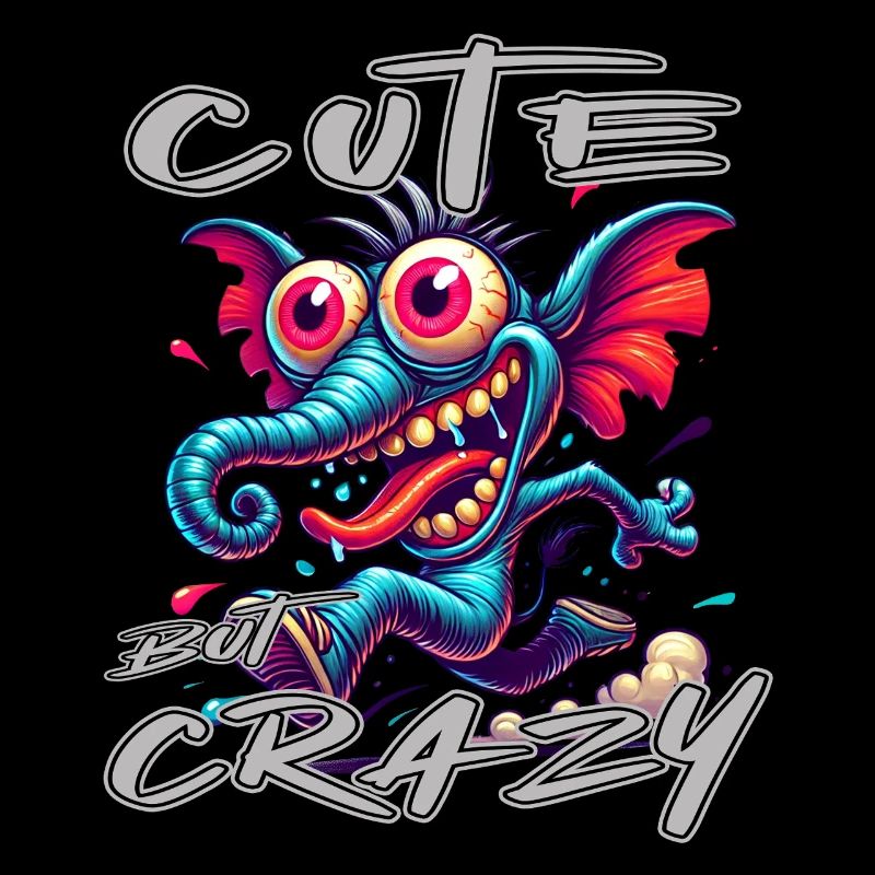 Cute but Crazy Elefant Comic Stil