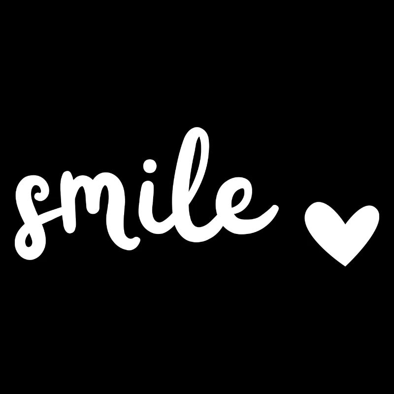 smile Schriftzug mit Herz