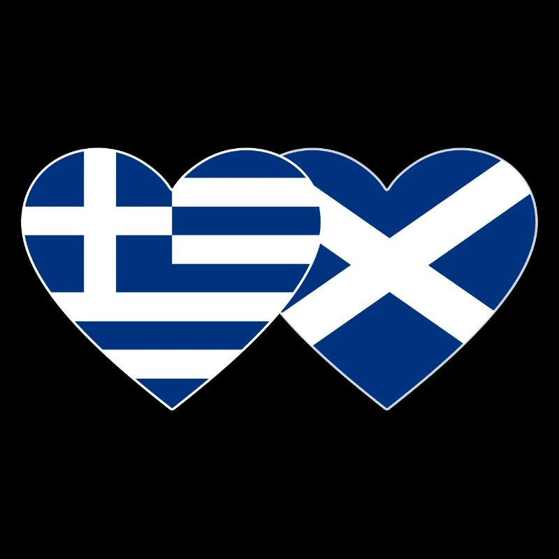 Grèce Écosse Flag Heart