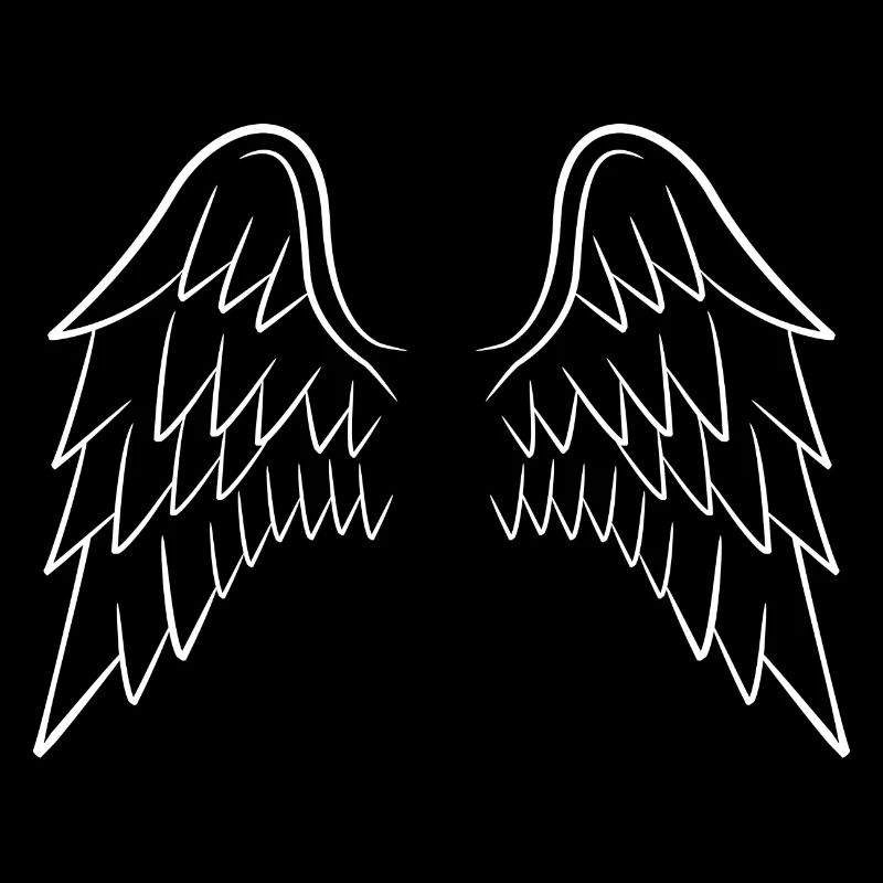 Angel's joining wing white