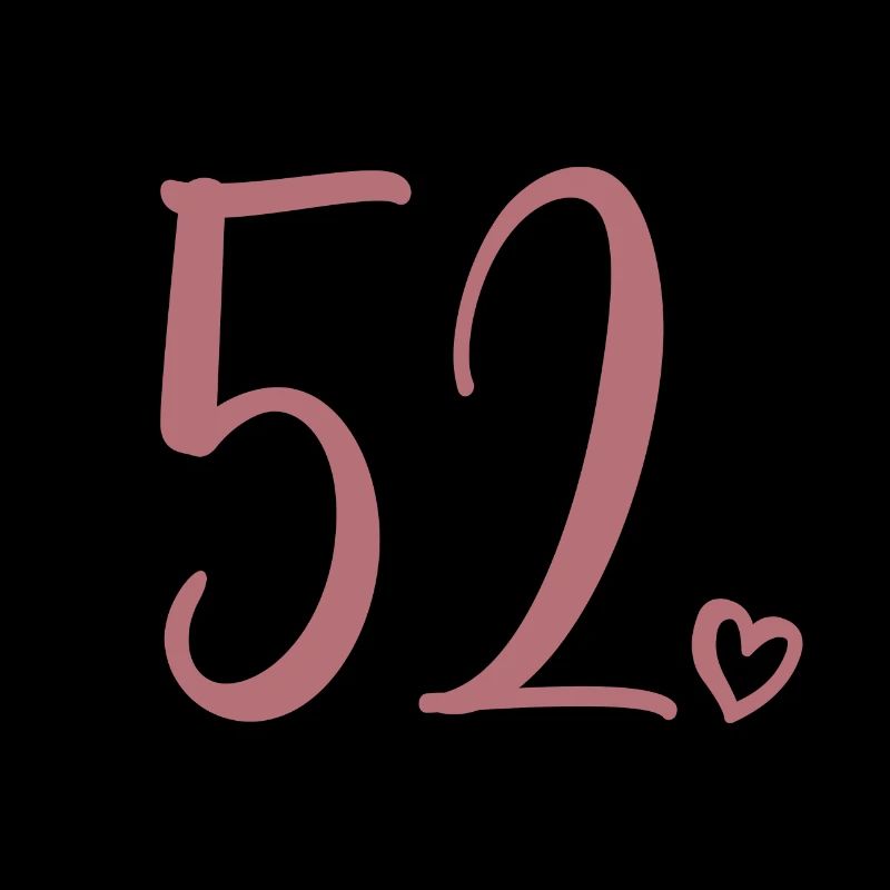 Mignon numéro 52, 52 ans, cadeau de 52e anniversaire