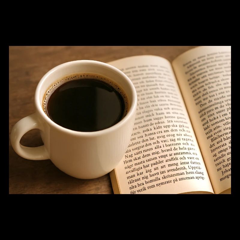 Book and coffee