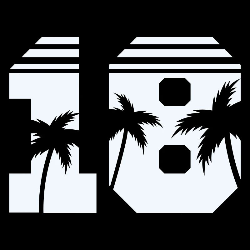 18 palm trees