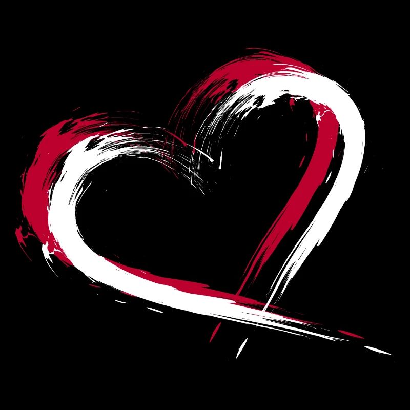 Heart brush flag Japan flag colors vector