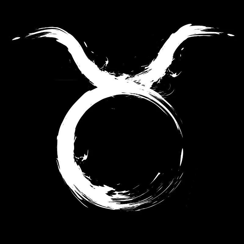 Sternzeichen Stier Taurus Design Symbol Weiß