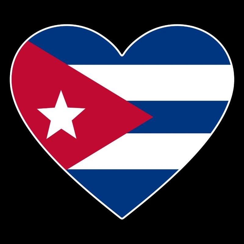 Cœur de drapeau de Cuba