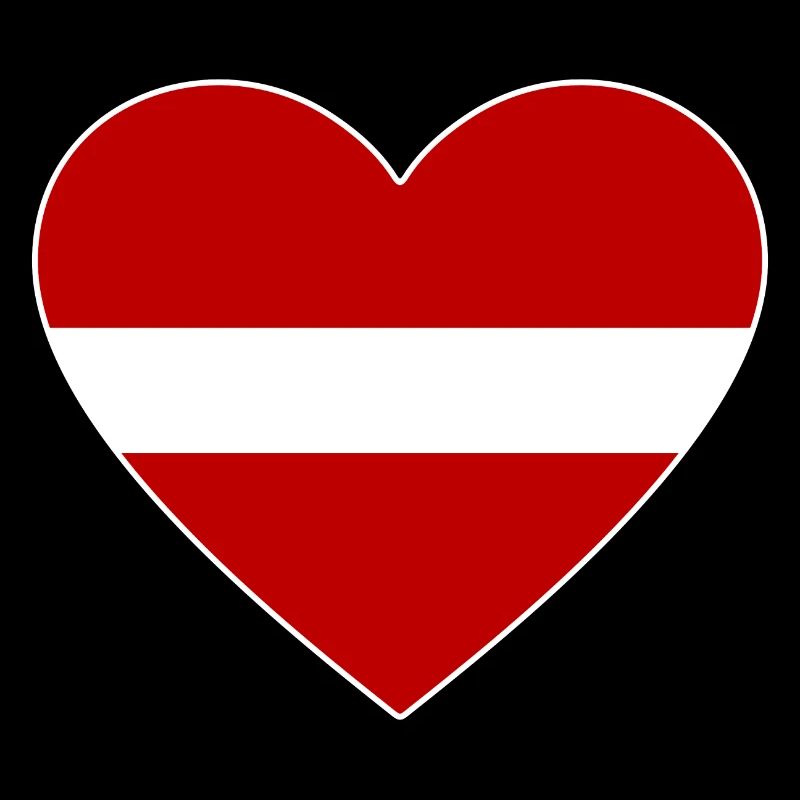 Cœur de drapeau de la Lettonie