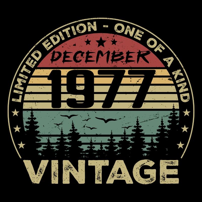 Retro Vintage Dezember 1977 Geburtstagsgeschenk