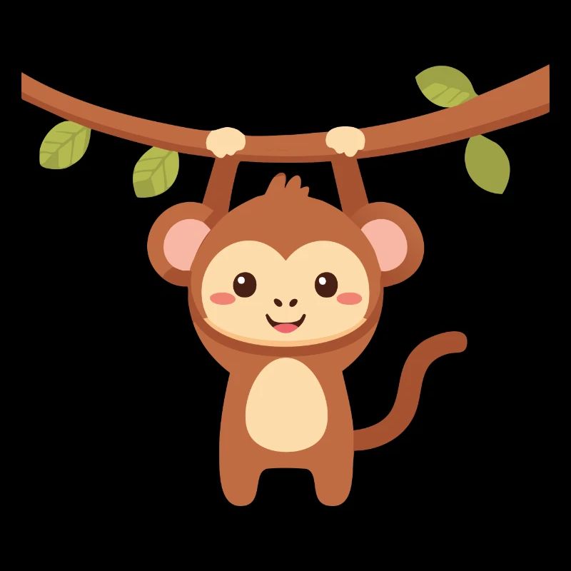 Monkey Design - Singe suspendu à un arbre