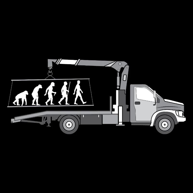 Abschlepper Evolution Silhouette Minimalistisch