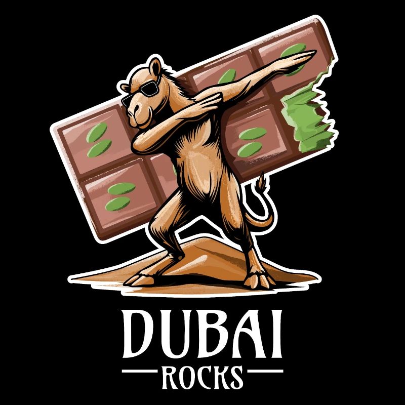Dubaï Rocks - Design de dromadaire de Dabbing Cool