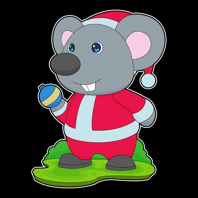 Souris Noël Boule de Noël
