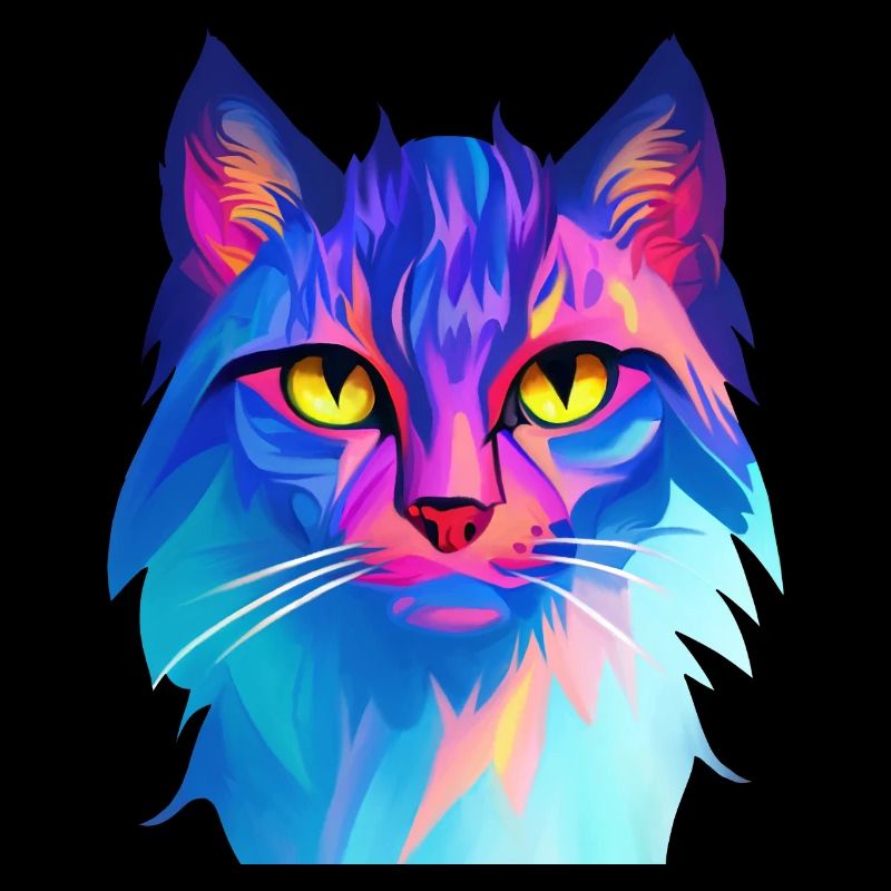 Chat coloré