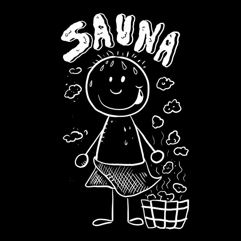 Dampf Sauna Strichmännchen